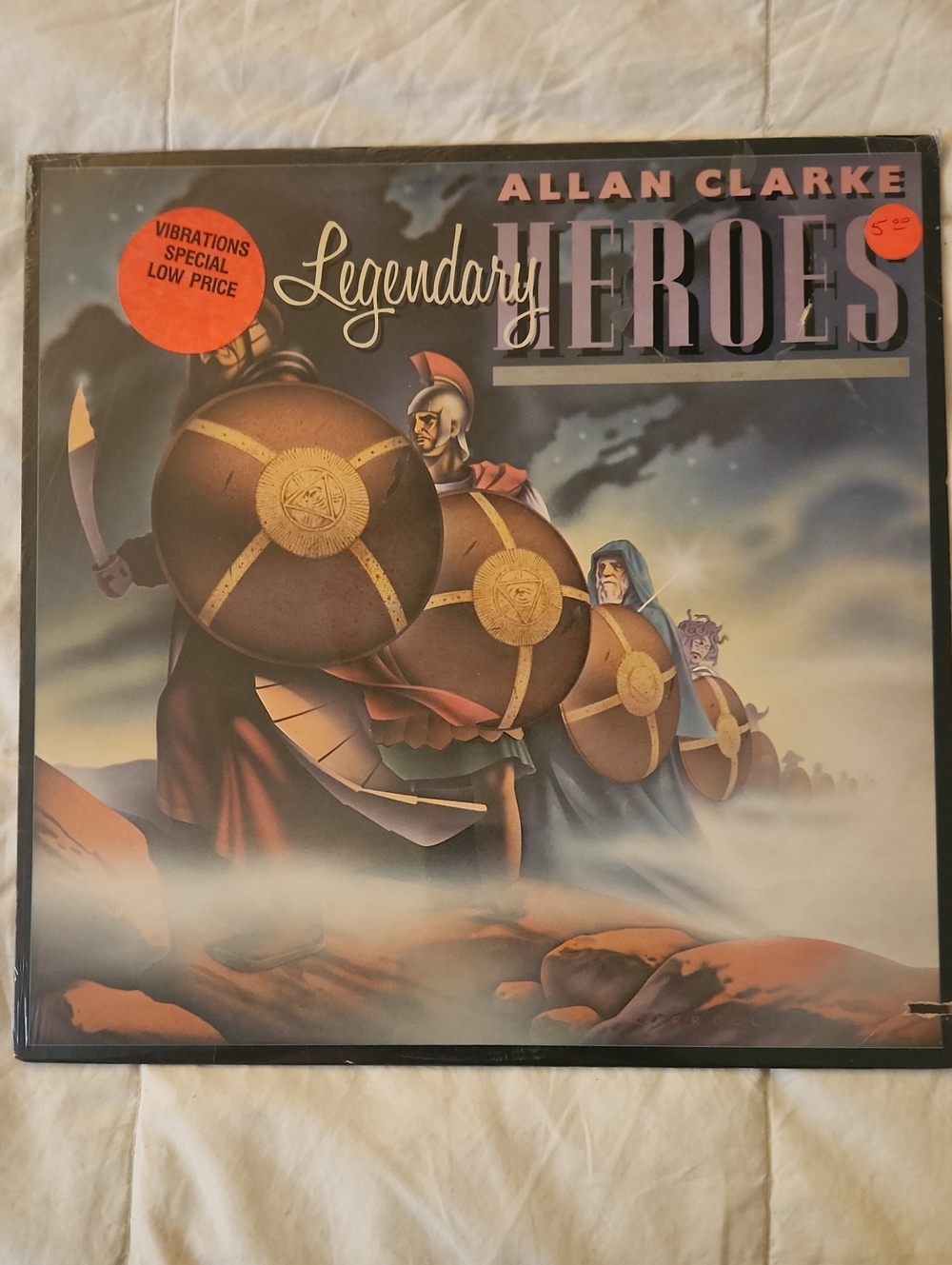 Allan Clarke "Legendary Heroes" Album Cover - Brown & Gold Artwork